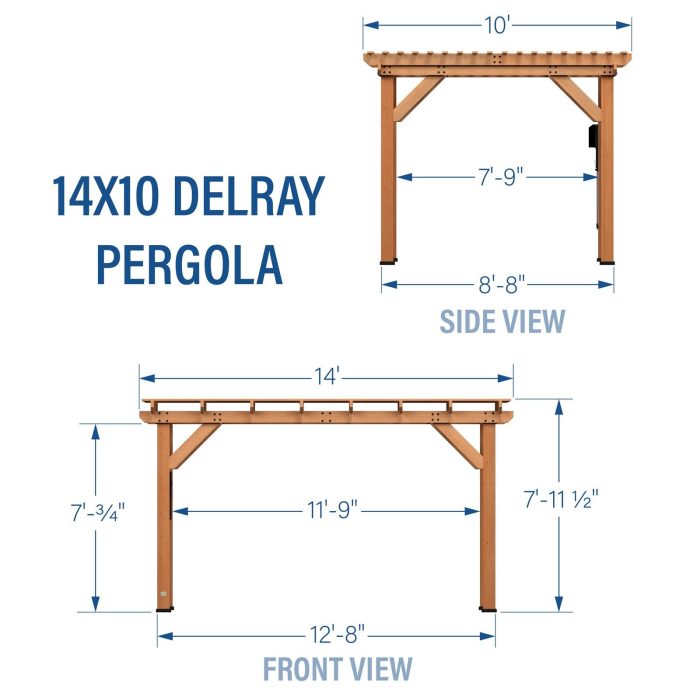 14×10 Delray Pergola