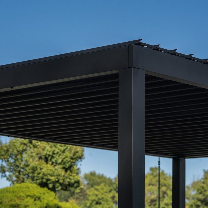 14×10 Sarasota Steel Louvered Pergola