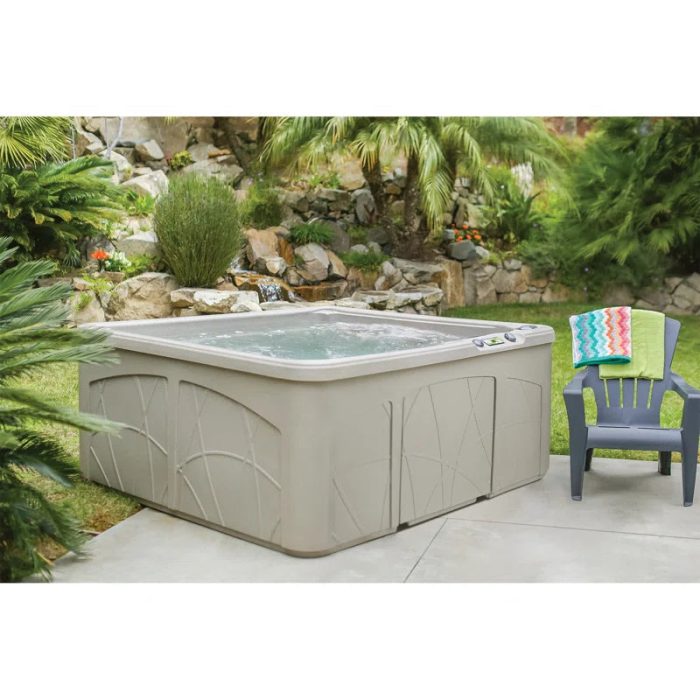 LS350DX 110 Volt 5-Person 28-Jet Rectangle Plug and Play Hot Tub with Ozonator