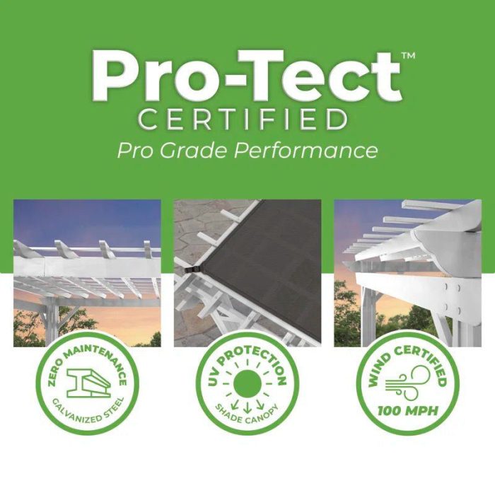 16′ X 12′ Traditional Steel Pergola