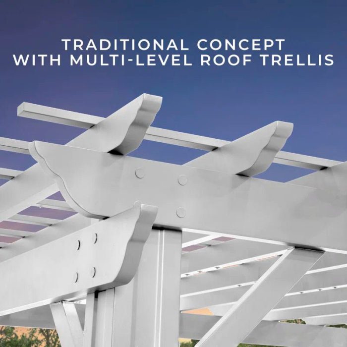 16′ X 12′ Traditional Steel Pergola