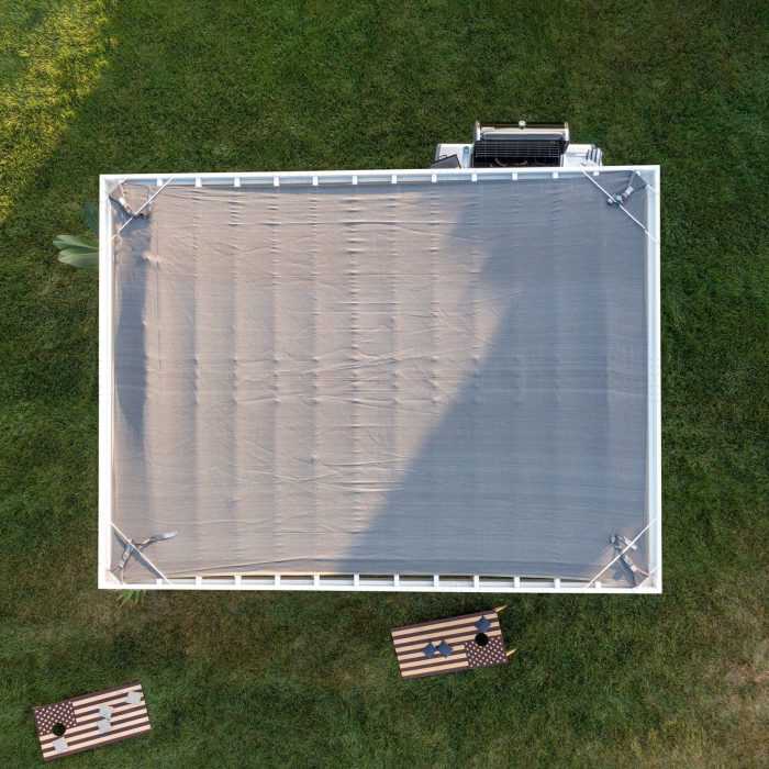 16×12 Windham Modern Steel Pergola With Sail Shade Soft Canopy