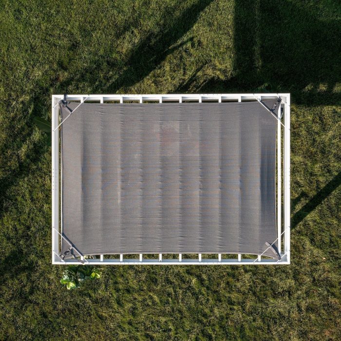 14×10 Windham Modern Steel Pergola With Sail Shade Soft Canopy