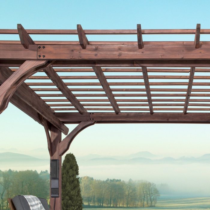 14×10 Somerville Pergola – Walnut Stain