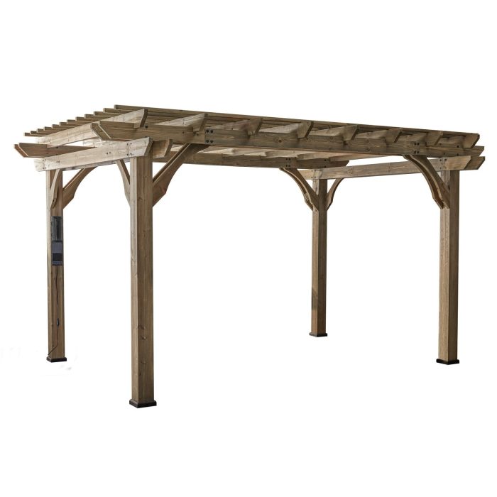 14×10 Somerville Pergola – Barnwood Stain