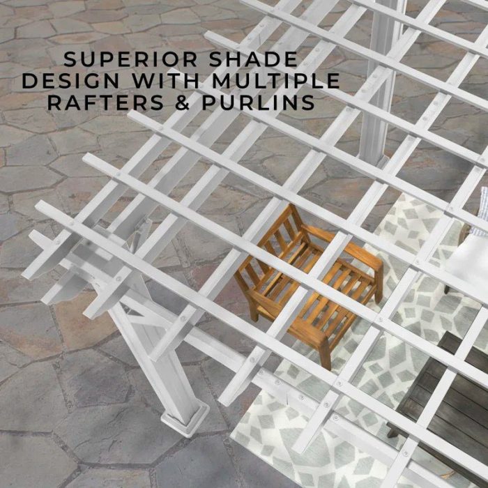 16′ X 12′ Traditional Steel Pergola